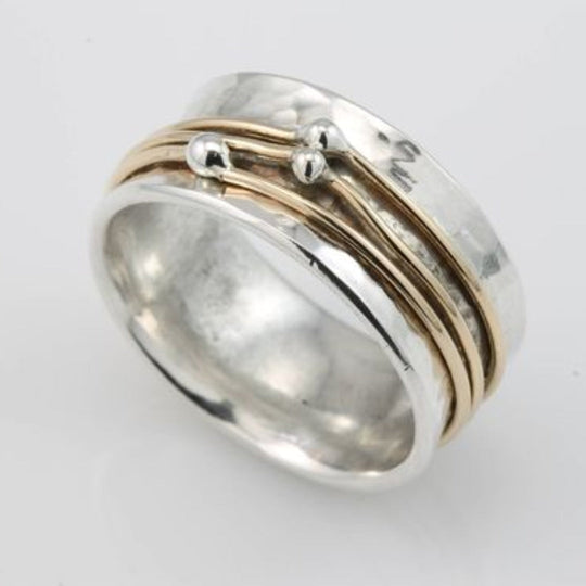 Bianca - Vintage Gold Layered Silver Ring