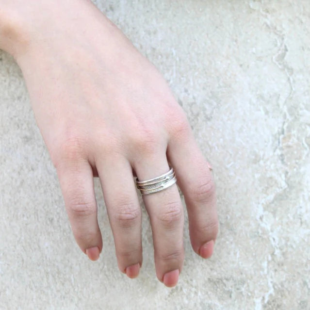 Bianca - Vintage Gold Layered Silver Ring